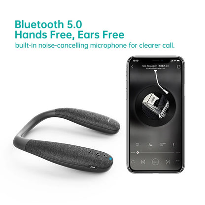 Wearable Neckband Bluetooth Speaker - 3D Stereo Sound