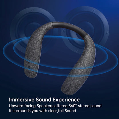 Wearable Neckband Bluetooth Speaker - 3D Stereo Sound