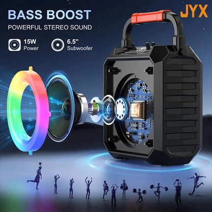 Portable Karaoke Machine with 2 Wireless Microphones