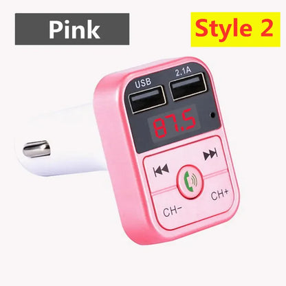 Car Bluetooth FM Transmitter with Dual USB Fast Charger