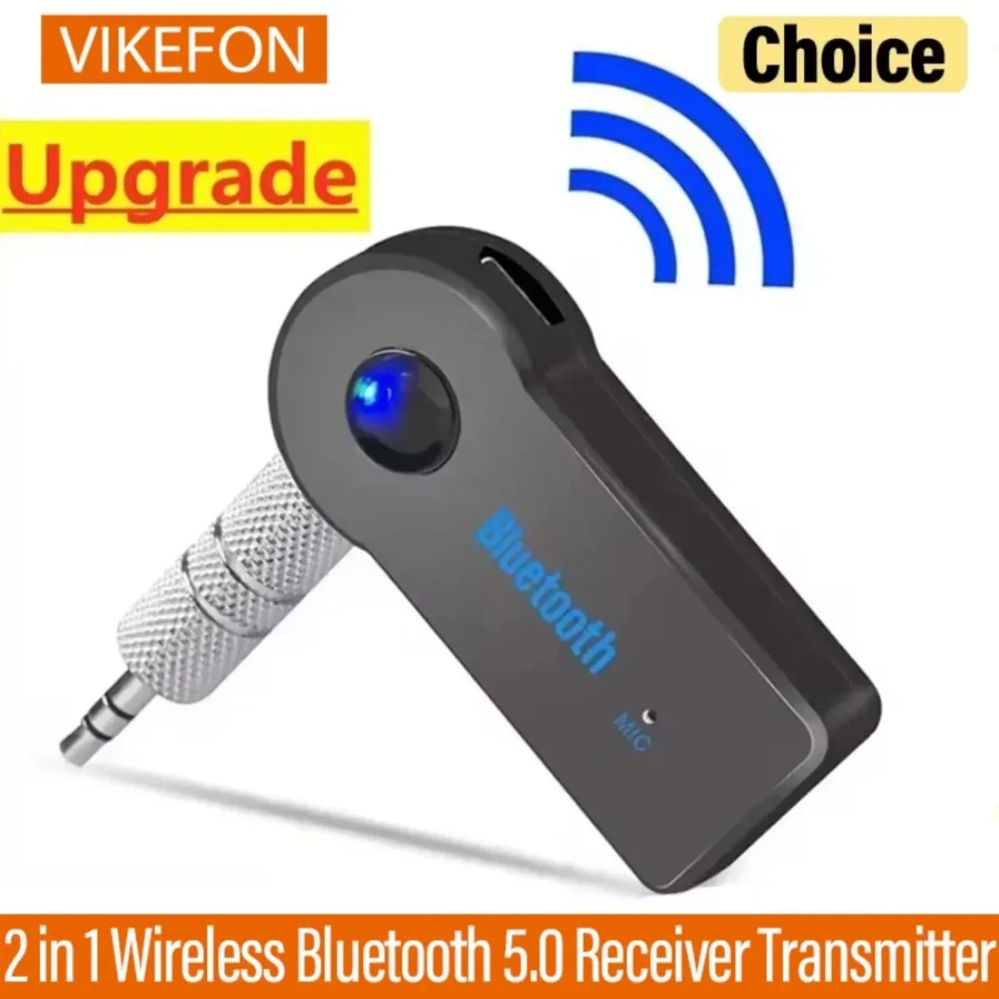Car Bluetooth 5.0 Audio Receiver 3.5mm 3.5 AUX Jack Stereo Music Car Transmitter Speaker Amplifier Wireless Adapter with Mic
