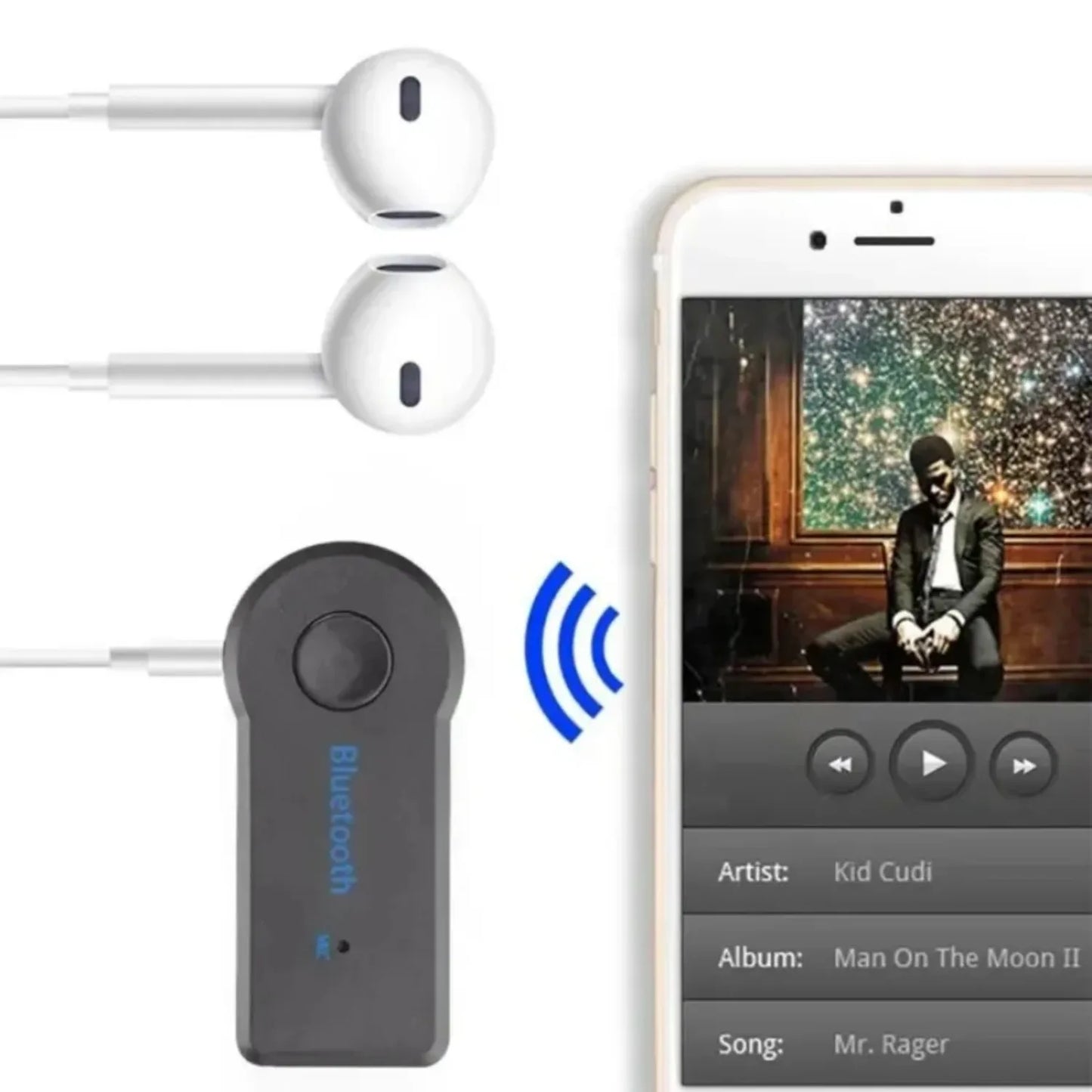 Car Bluetooth 5.0 Audio Receiver 3.5mm 3.5 AUX Jack Stereo Music Car Transmitter Speaker Amplifier Wireless Adapter with Mic