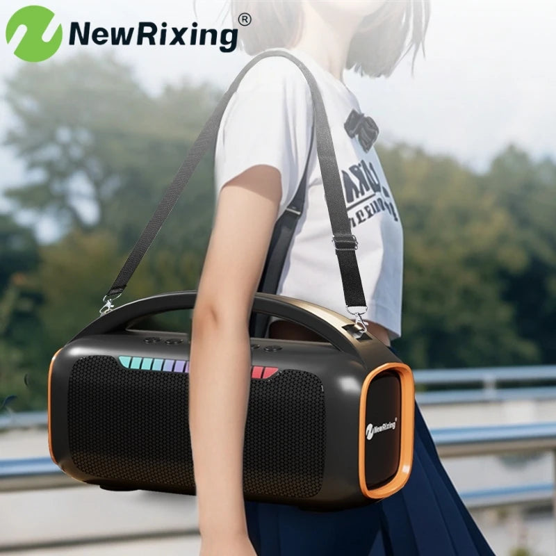 Karaoke machine with 2 mics,portable karaoke system,RBG light,30W,automatic connection when turned on,For BT5.3/USB/TF/AUX