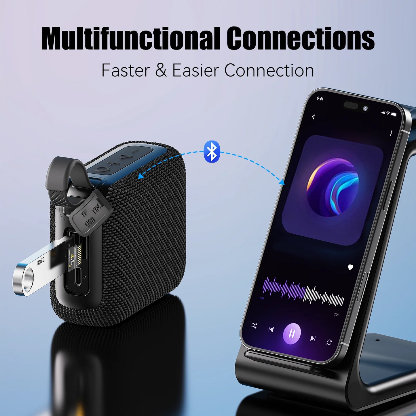 10W Waterproof Bluetooth Speaker - 30 Hour Battery Life
