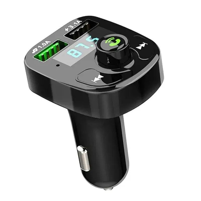 Car Bluetooth FM Transmitter with Dual USB Fast Charger