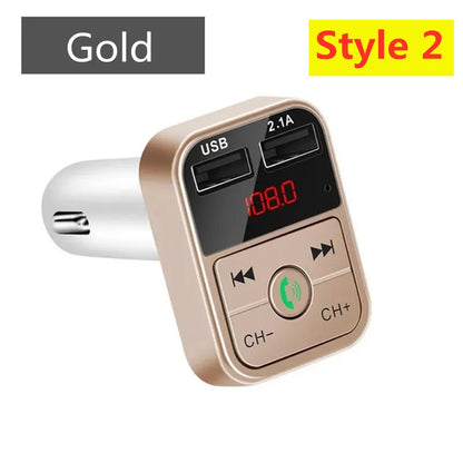 Car Bluetooth FM Transmitter with Dual USB Fast Charger