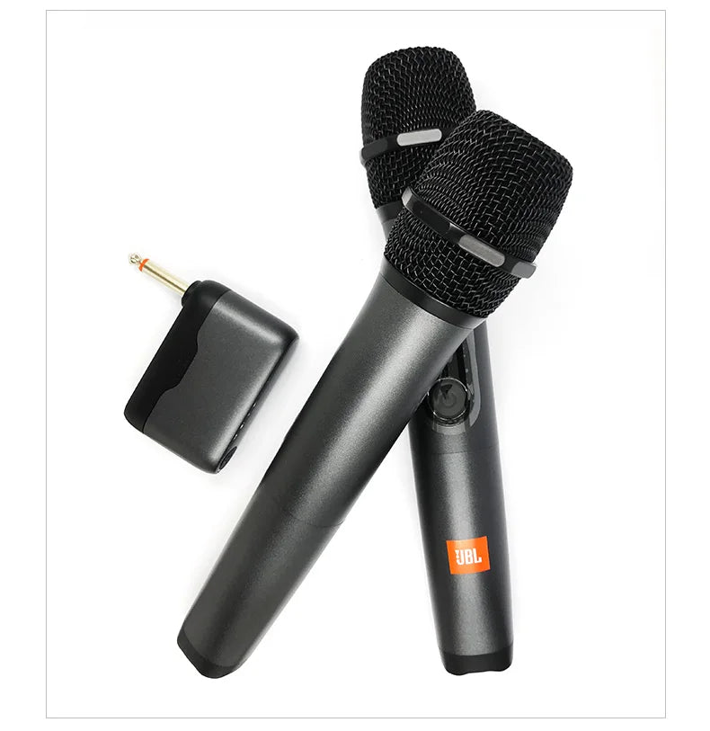 JBL WIRELESS MICROPHONE Handheld Wireless Dual Microphone UHF Dual Channel 6.3 Interface Studio Microphone  Karaoke Home System