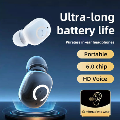 Wireless Headphones Bluetooth Earphones With Mic Headset Single Ear Waterproof Earbuds for Left and Right Ear Wear Ear-Mounted