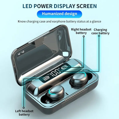 Wireless Bluetooth Earphones TWS Headphones LED Digital Display Binaural Headset Waterproof HD Calling Noise Reduction Headphone