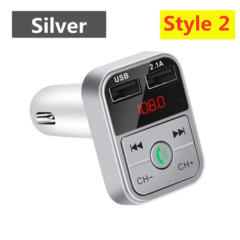 Car Bluetooth FM Transmitter with Dual USB Fast Charger