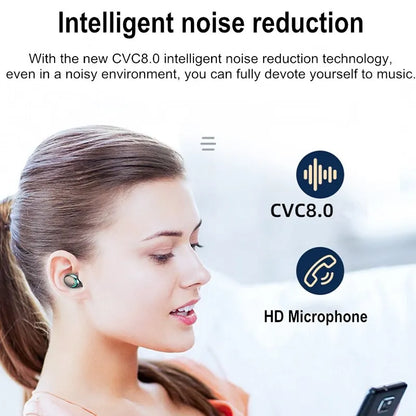 Wireless Bluetooth Earphones TWS Headphones LED Digital Display Binaural Headset Waterproof HD Calling Noise Reduction Headphone